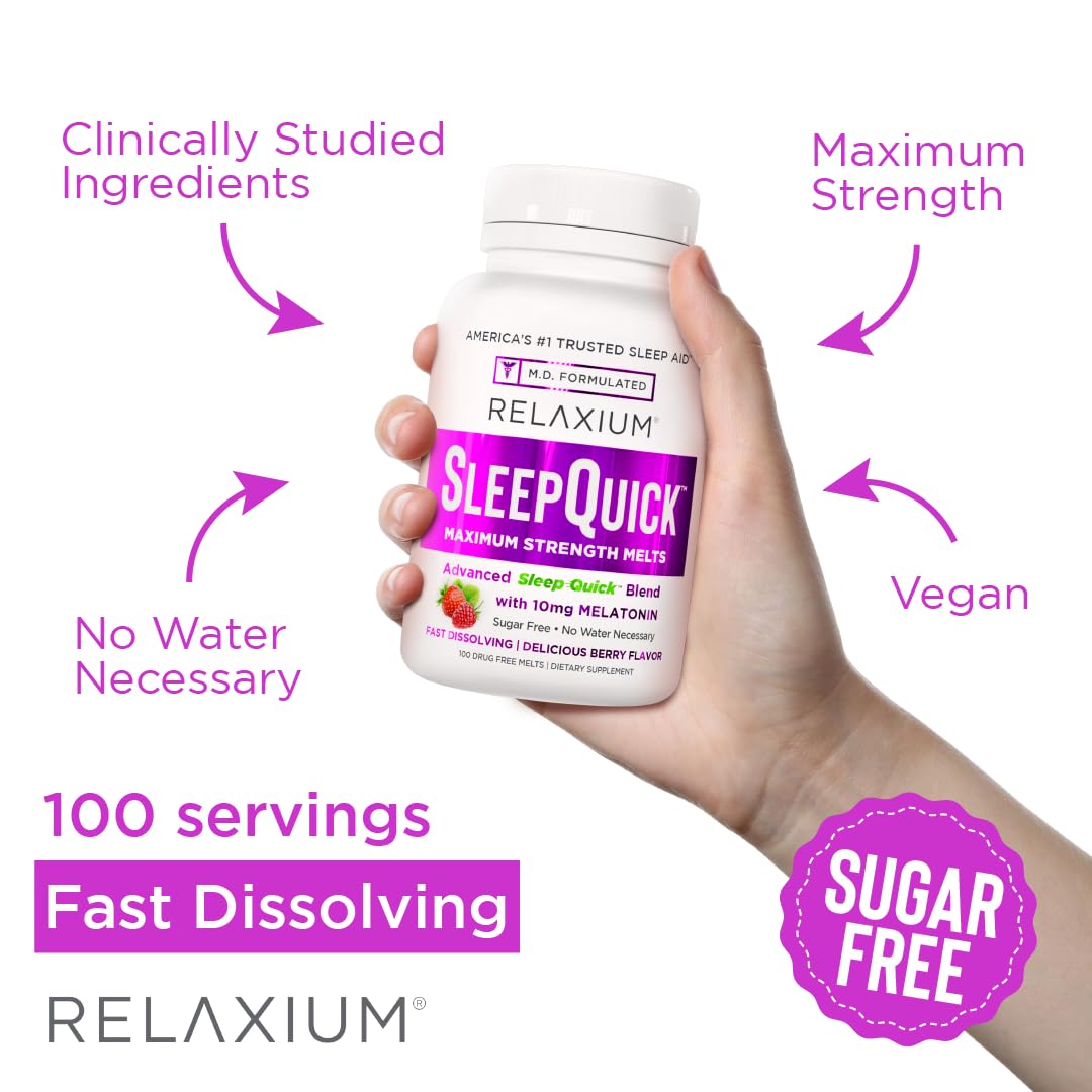 daily wellness Sleep Quick Melts 100 count side view