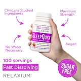 daily wellness Sleep Quick Melts 100 count side view