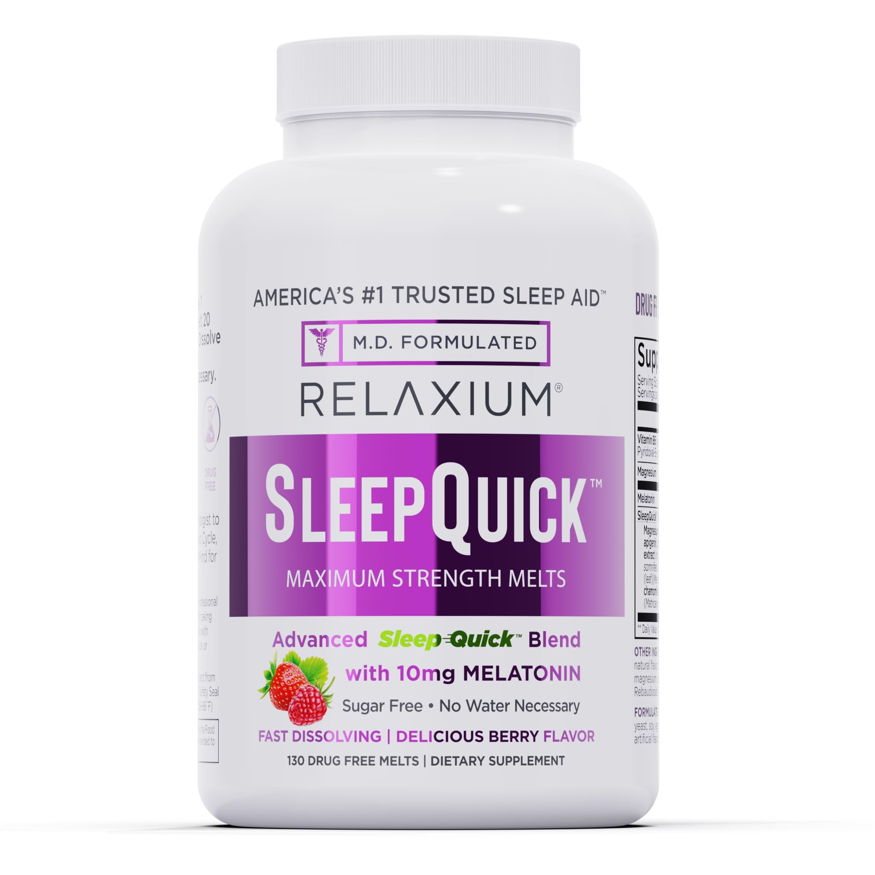 daily wellness Sleep Quick Melts 10mg Melatonin Berry front view