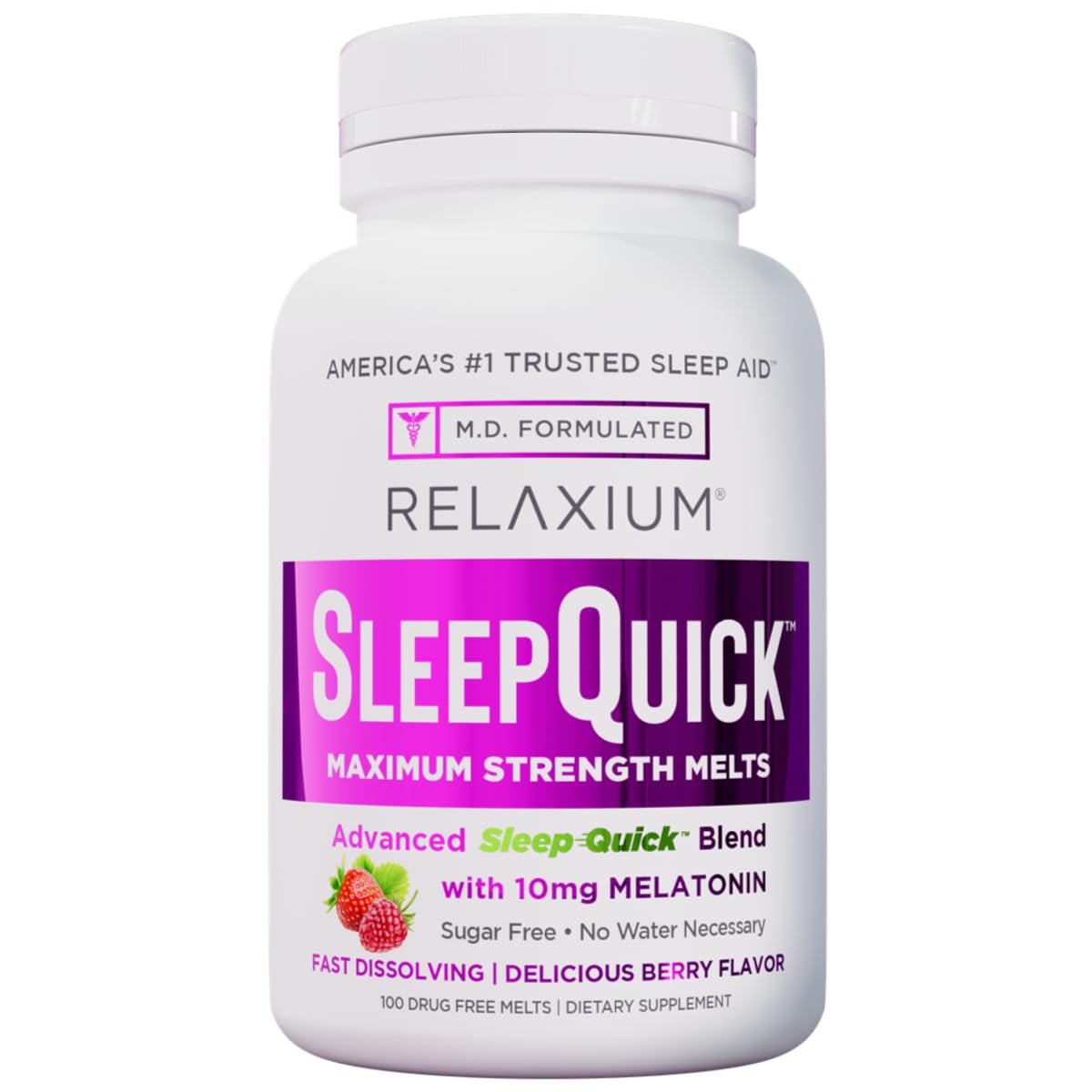 daily wellness Sleep Quick Melts 10mg Melatonin Berry front view