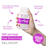 daily wellness Sleep Quick Melts back view of packaging