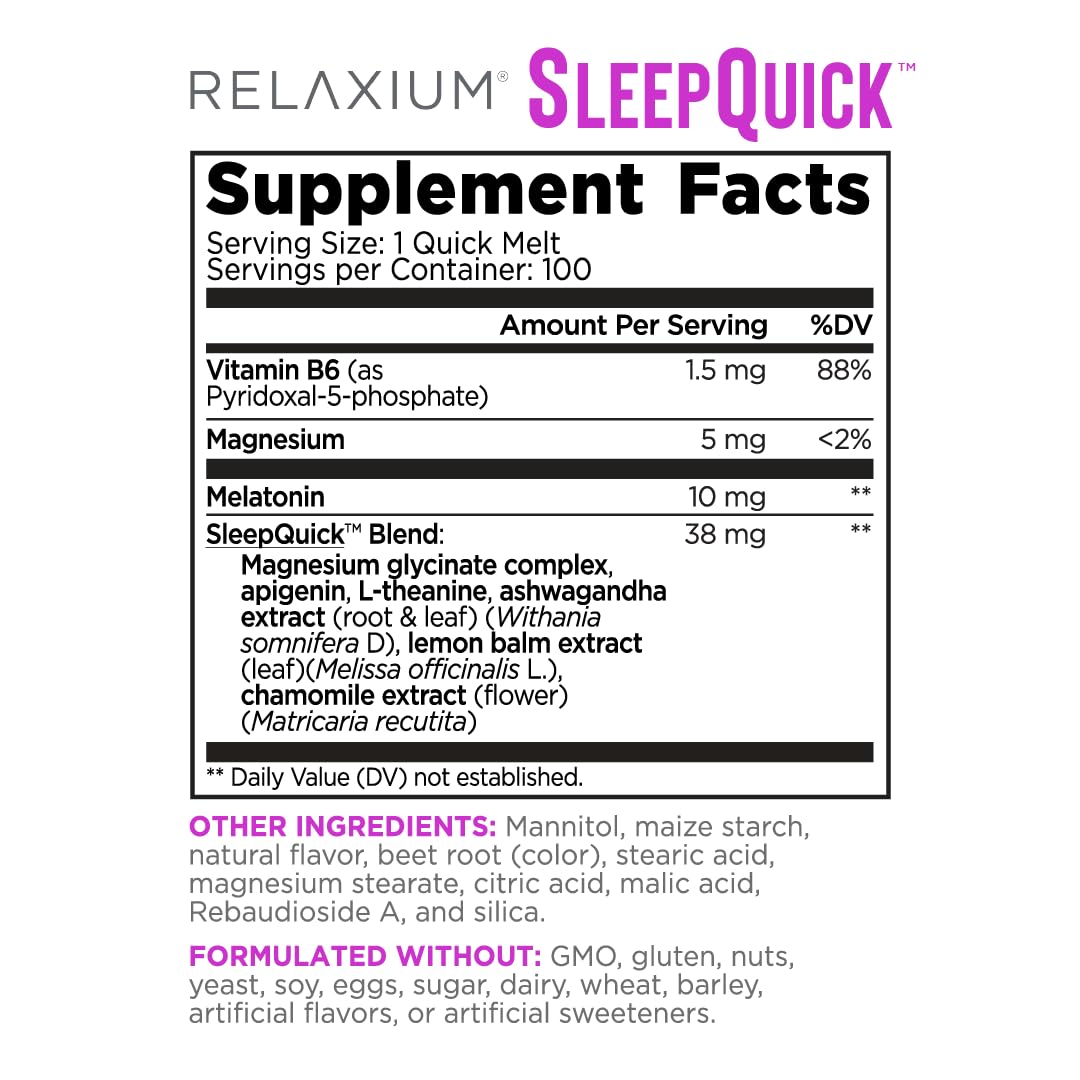 daily wellness Sleep Quick Melts packaging with berry flavour