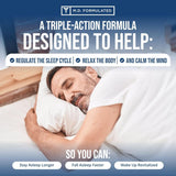 daily wellness Sleep Supplement capsules on a wooden surface