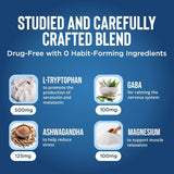 daily wellness Sleep Supplement side view showing ingredients