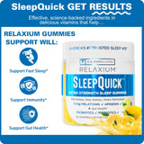daily wellness SleepQuick Gummies displayed with a spoon