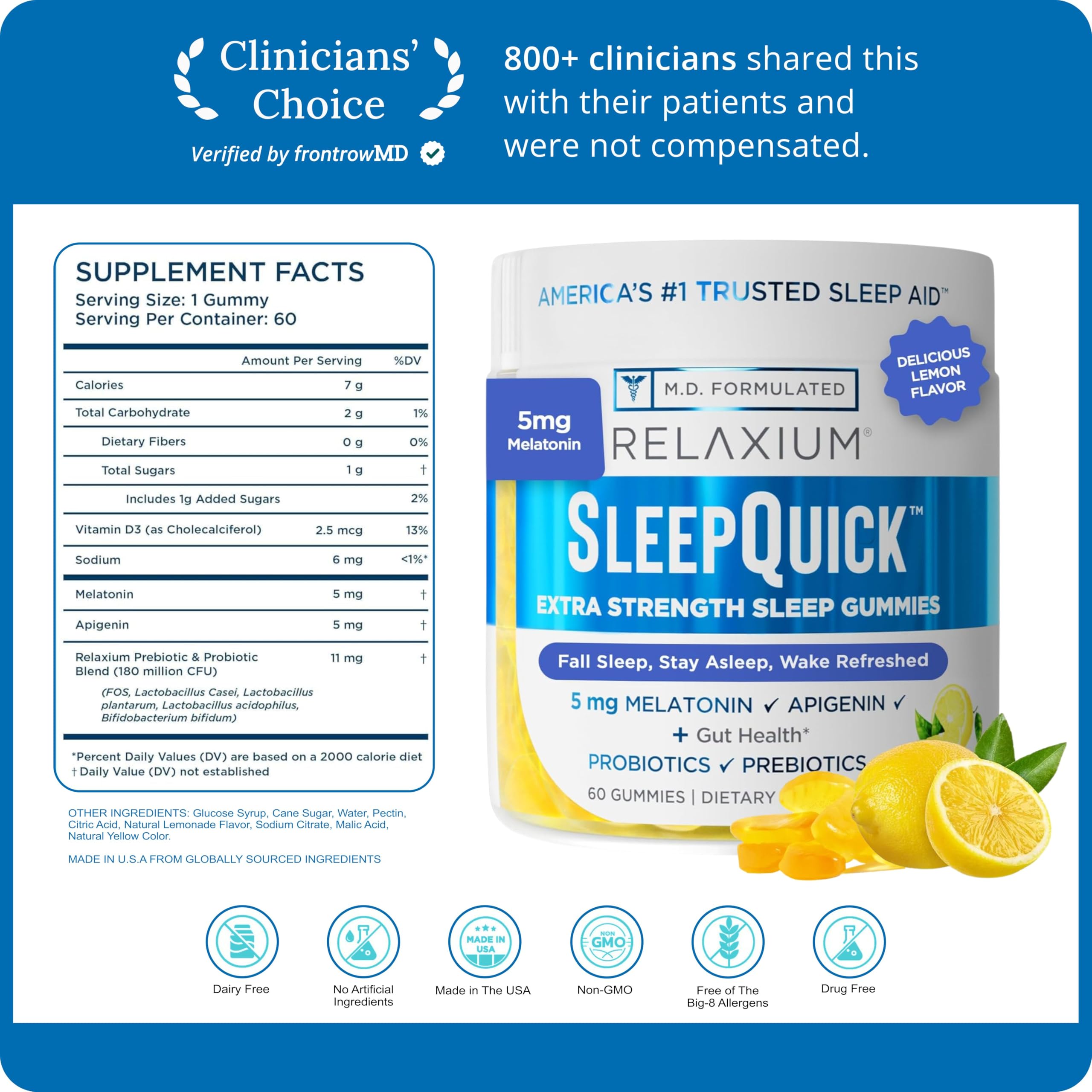 daily wellness SleepQuick Gummies packaging side view
