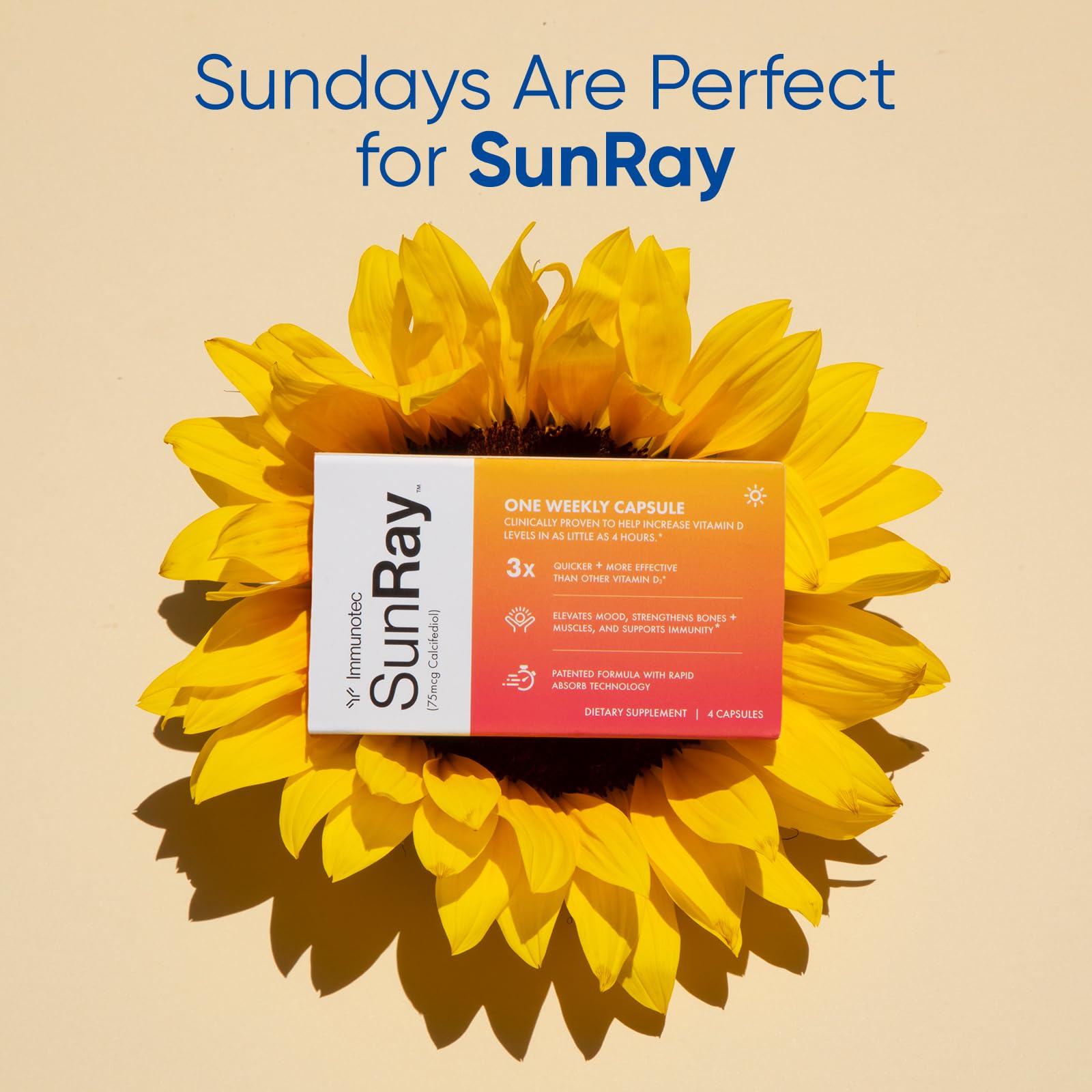 daily wellness SUNRAY Vitamin D Supplement ingredients list
