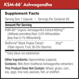 DailyNutra KSM-66 Ashwagandha Capsules 600mg ingredients list