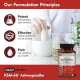 DailyNutra KSM-66 Ashwagandha Capsules 600mg with measuring spoon