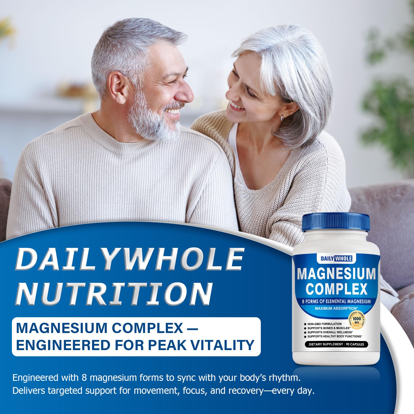 DailyWhole Magnesium Capsules 8-in-1 Blend lifestyle scene