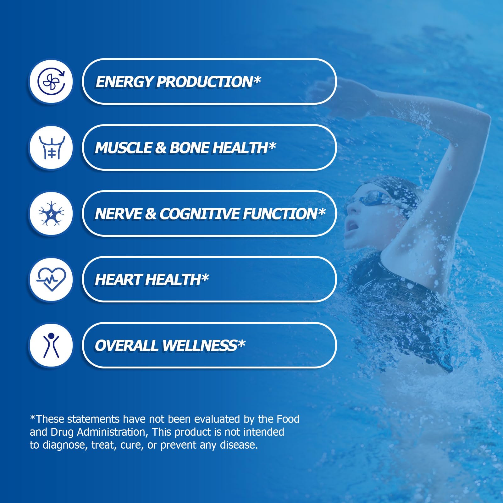 DailyWhole Magnesium Capsules 8-in-1 Blend with a glass of water
