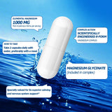 DailyWhole Magnesium Capsules 8-in-1 Blend with a measuring spoon