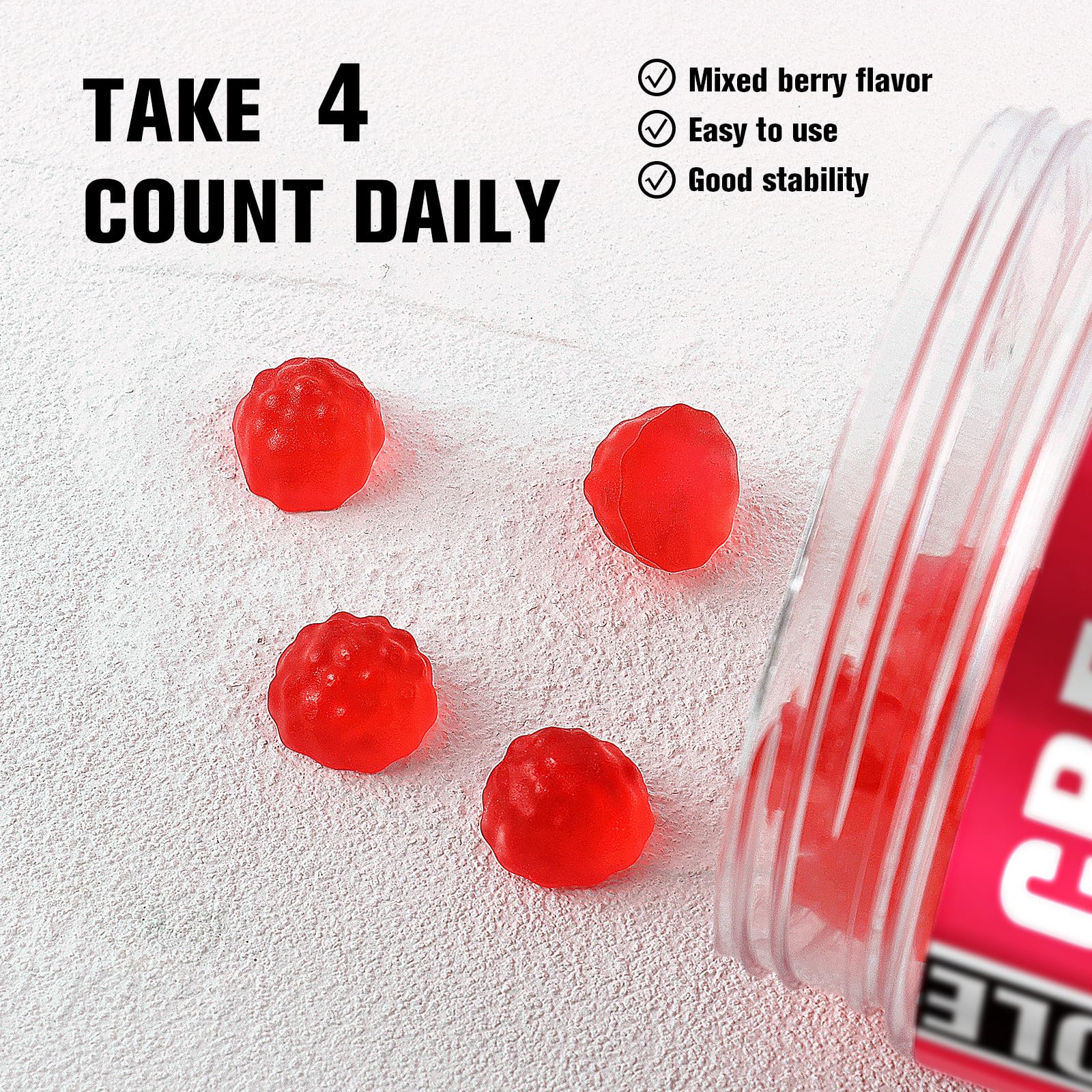 DailyWhole Organics Creatine Gummies packaging with nutritional information