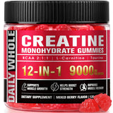 DailyWhole Organics Creatine Monohydrate Gummies front view with Mixed Berry flavour