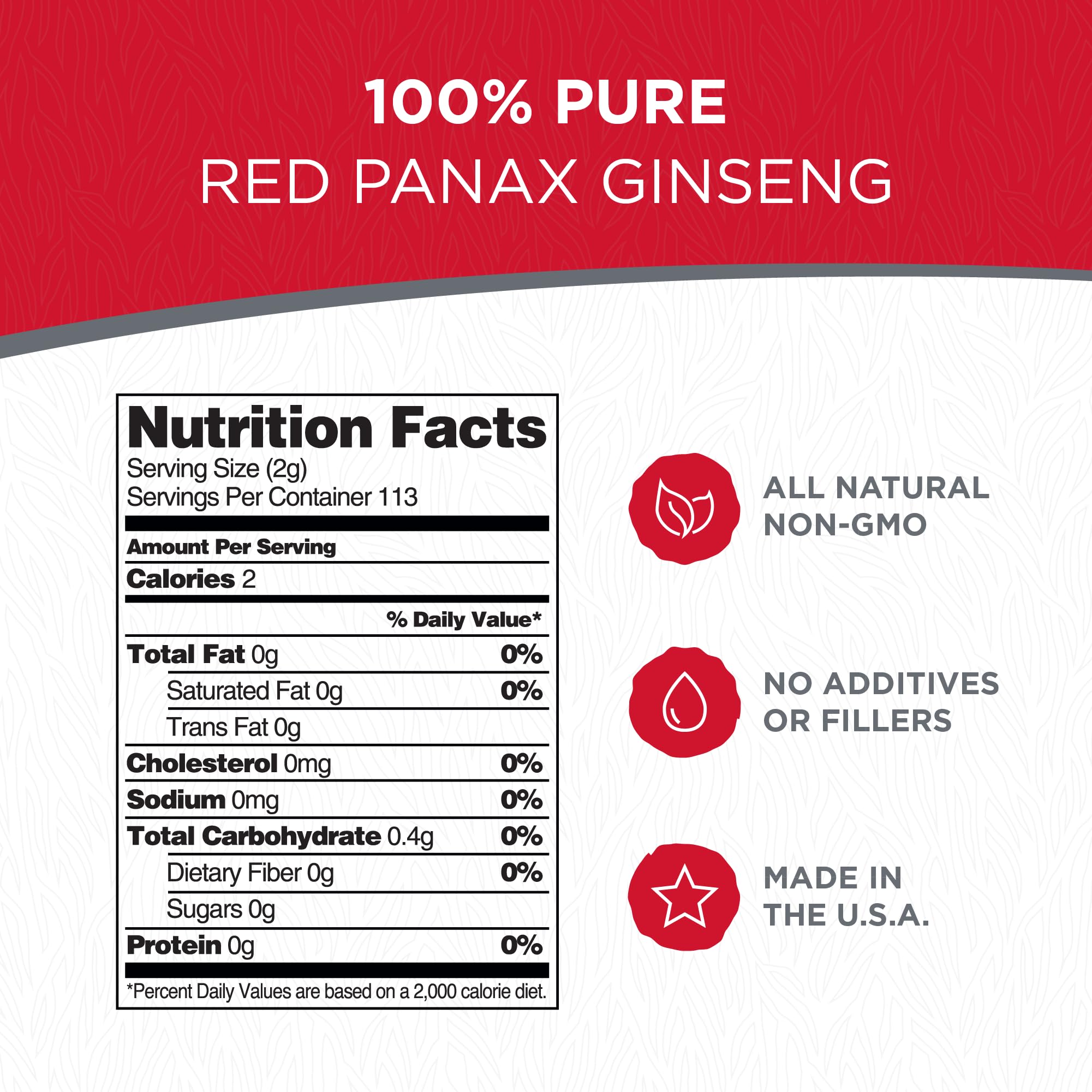 Dairyland Management LLC Premium Korean Ginseng Powder packaging details