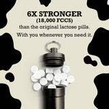 DairyPill lactase enzyme supplement bottle side view