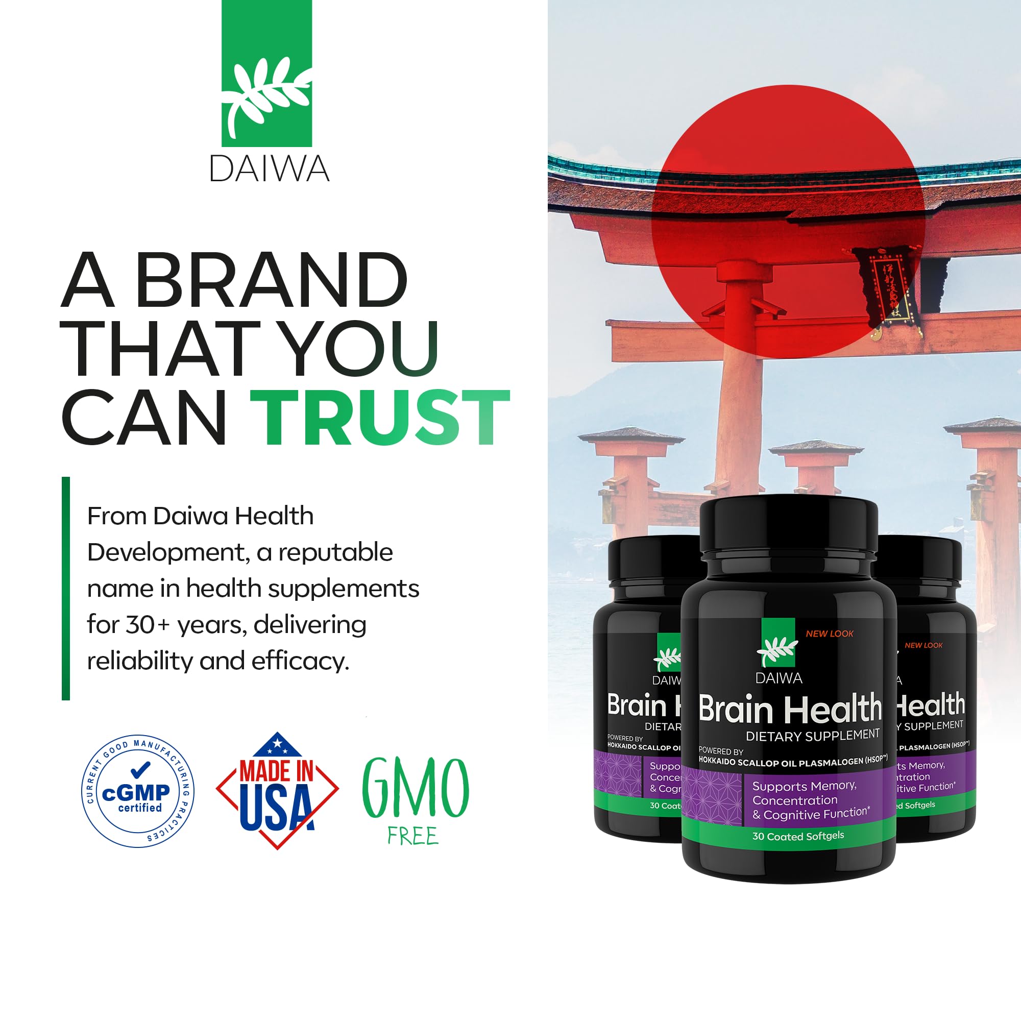 Daiwa Omega-3 Supplement lifestyle scene with softgels