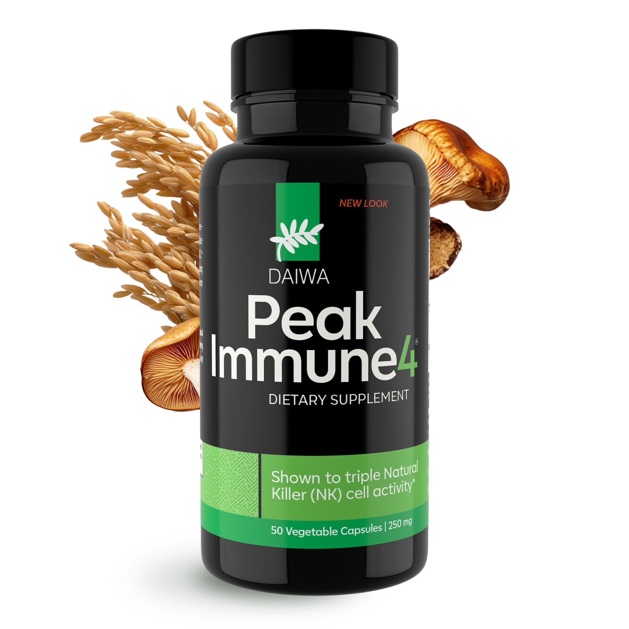 Daiwa PeakImmune4 Mushroom Supplement 1000mg front view