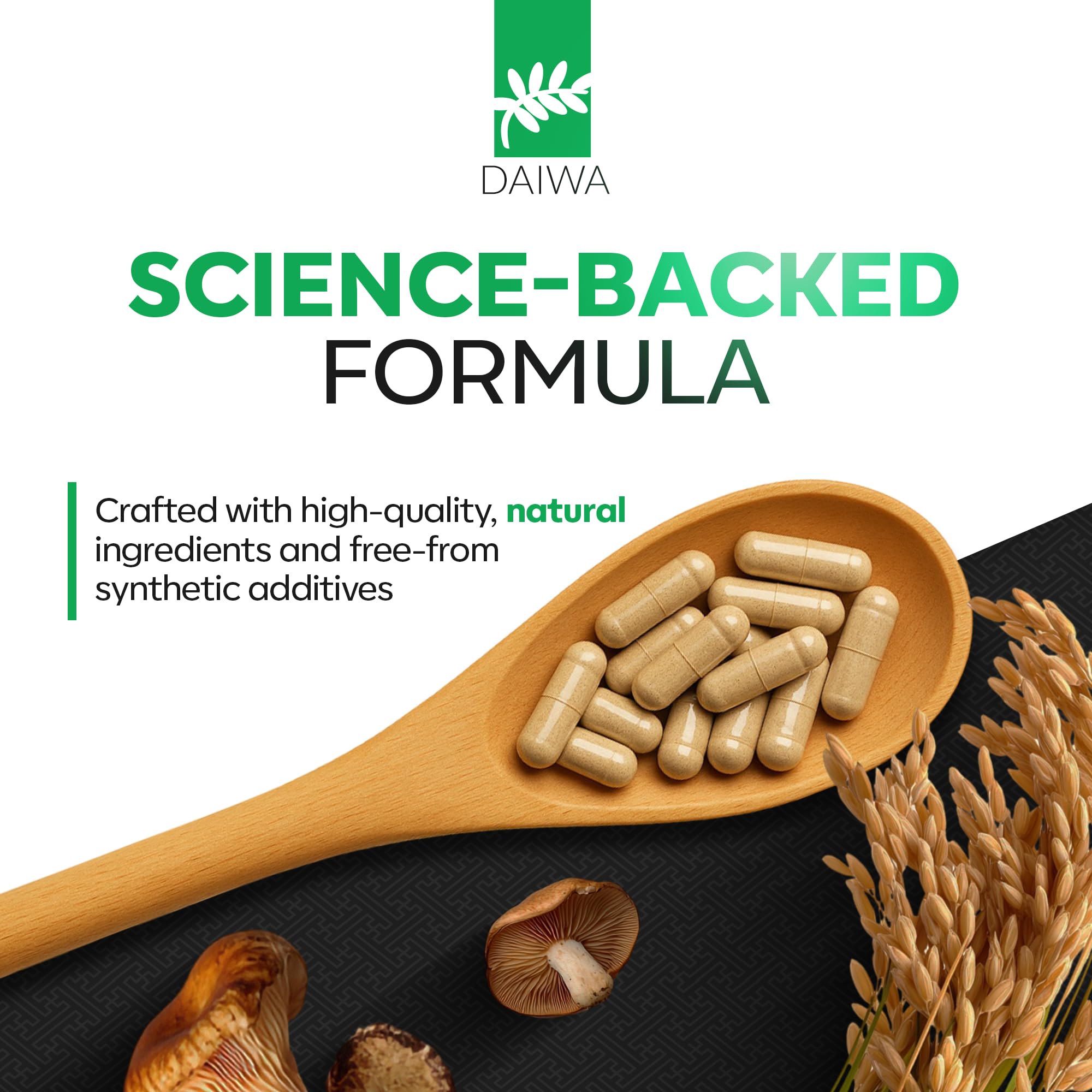 Daiwa PeakImmune4 Mushroom Supplement 1000mg packaging