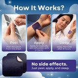 DaliLeo Sleep Patch applied to skin, demonstrating usage