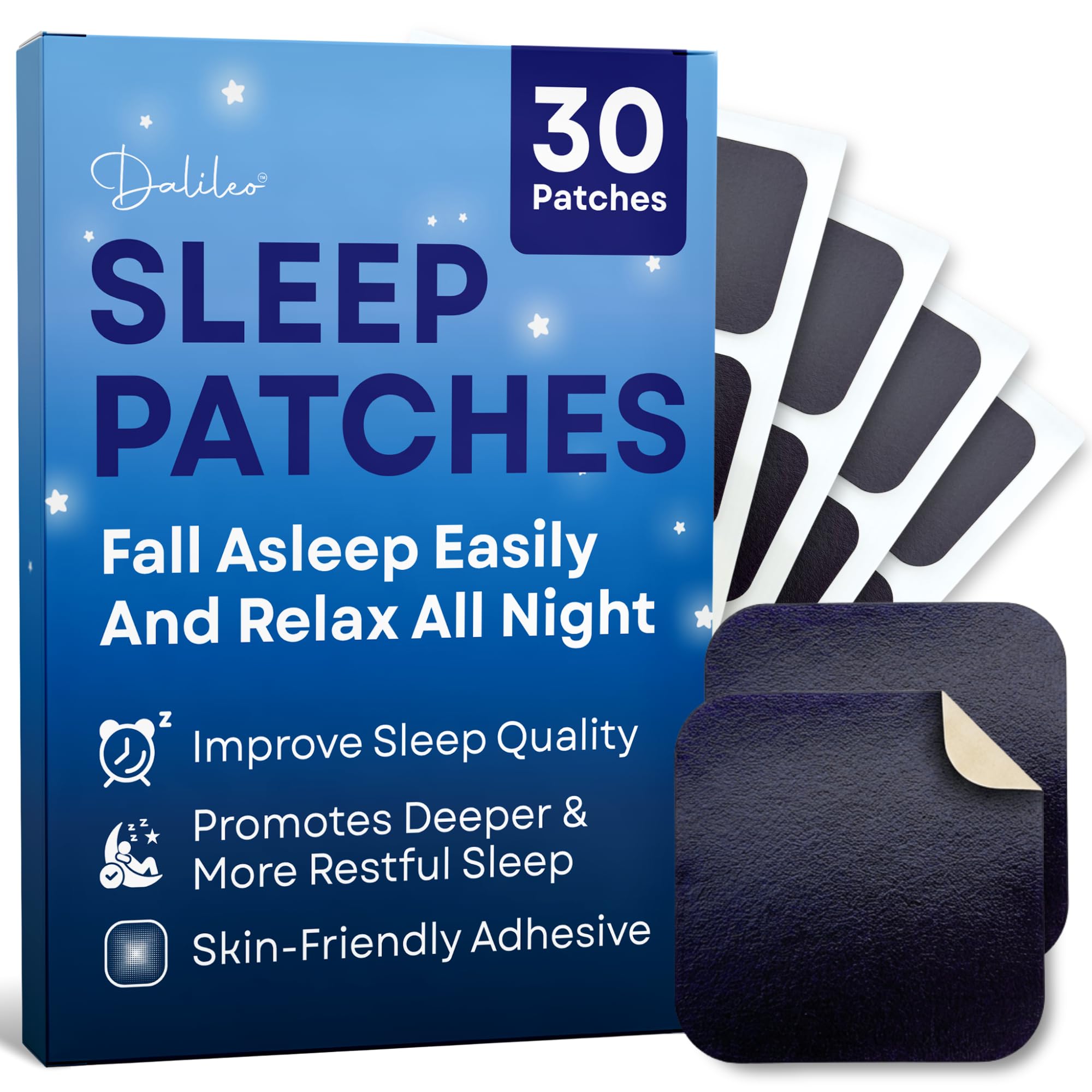 DaliLeo Sleep Patches for Adults front view, 30 count packaging