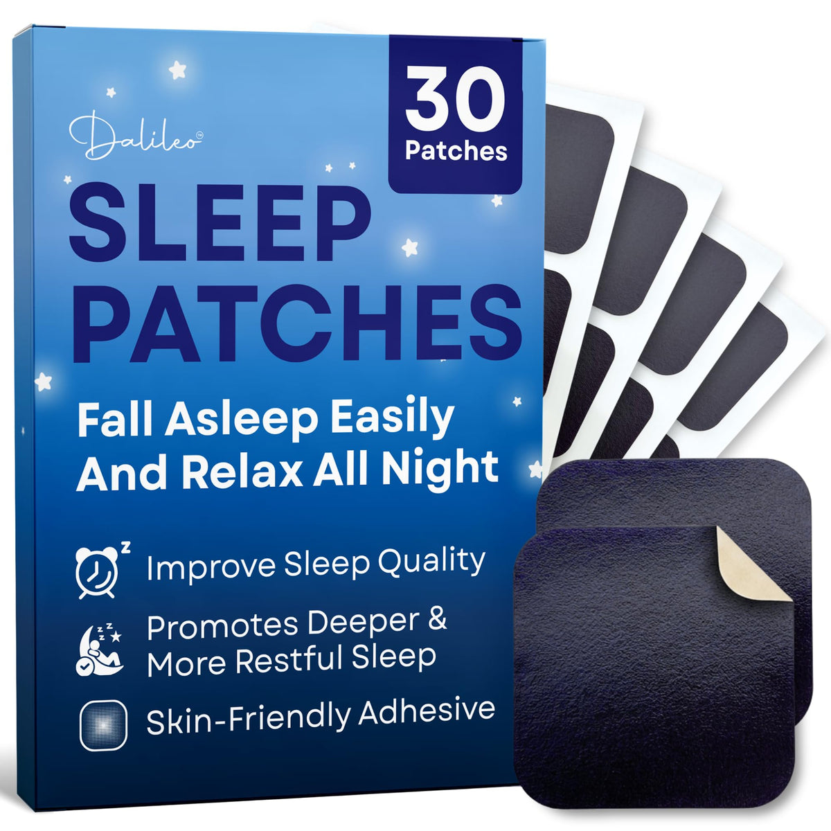 DaliLeo Sleep Patches for Adults front view, 30 count packaging