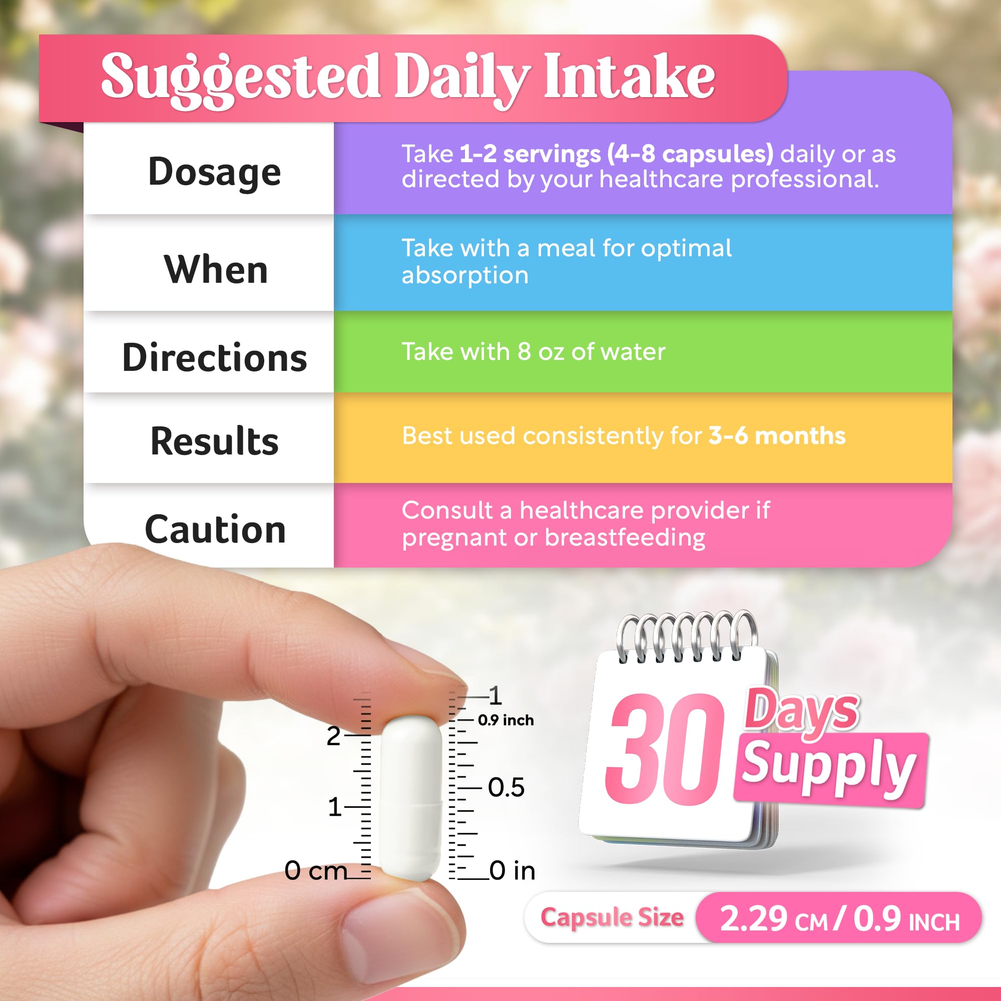 Dalnara Myo-Inositol & D-Chiro Inositol capsules with measuring spoon