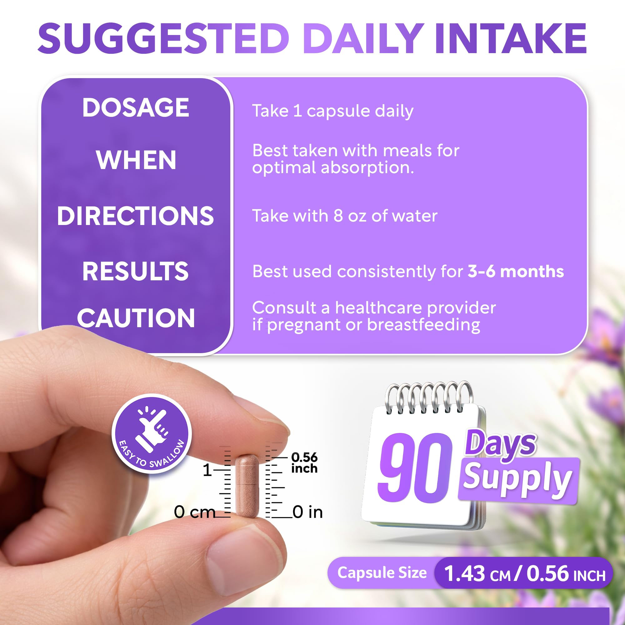 Dalnara Saffron Extract Capsules 88.5mg on a wooden table