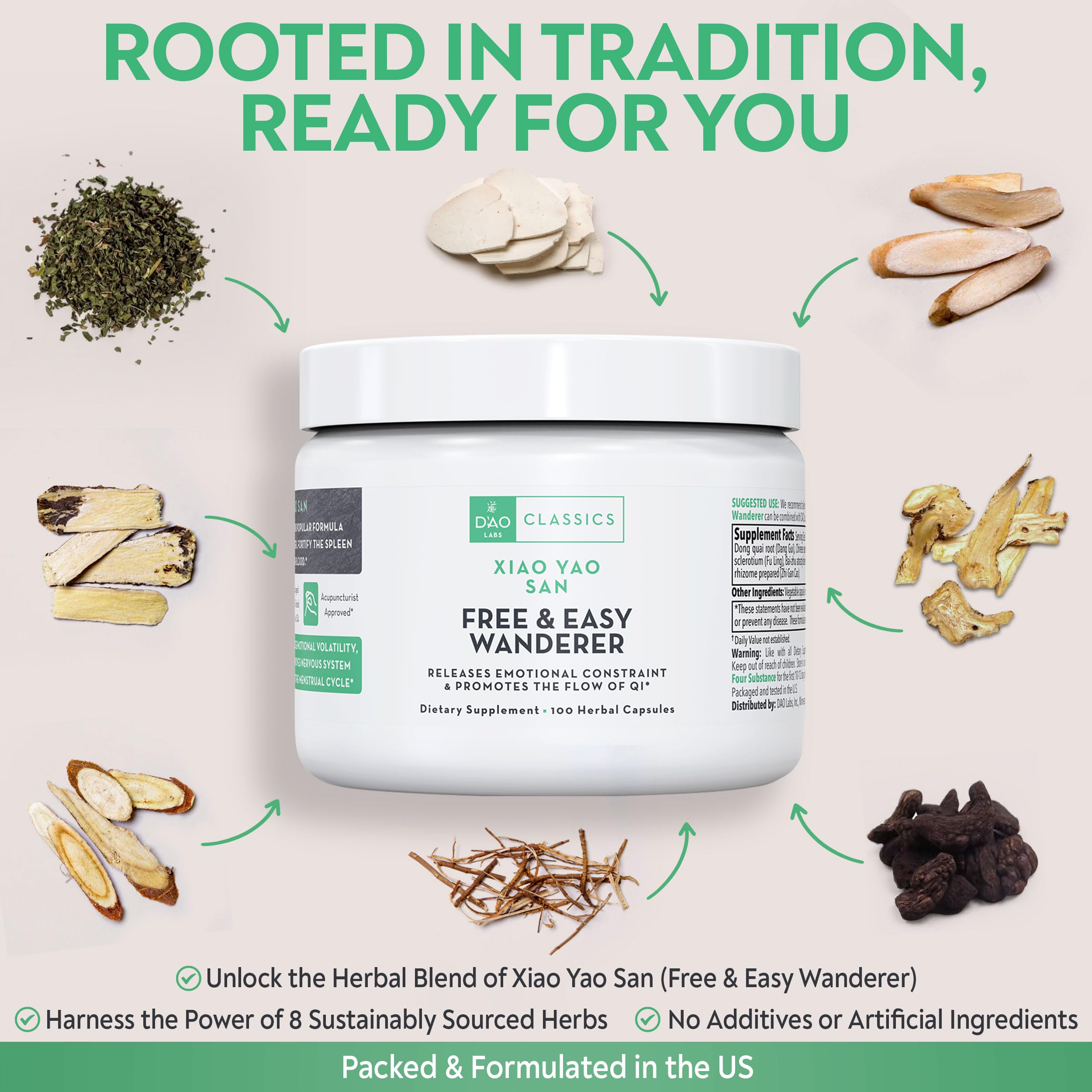 DAO Labs Free & Easy Wander supplement packaging details