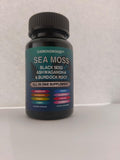 Darkingwings Organic Sea Moss Capsules with measuring spoon for dosage