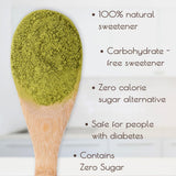 Darsa Organics Stevia Powder 472g on a countertop with baking ingredients
