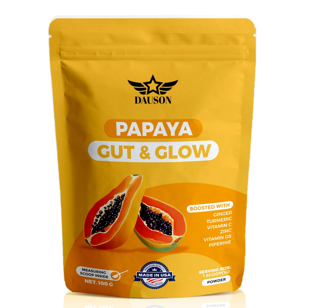 DAUSON Ginger Supplement Powder 100g front view