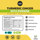 DAUSON Turmeric Ginger Capsules bottle side view