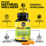 DAUSON Turmeric Ginger Capsules with ingredients displayed