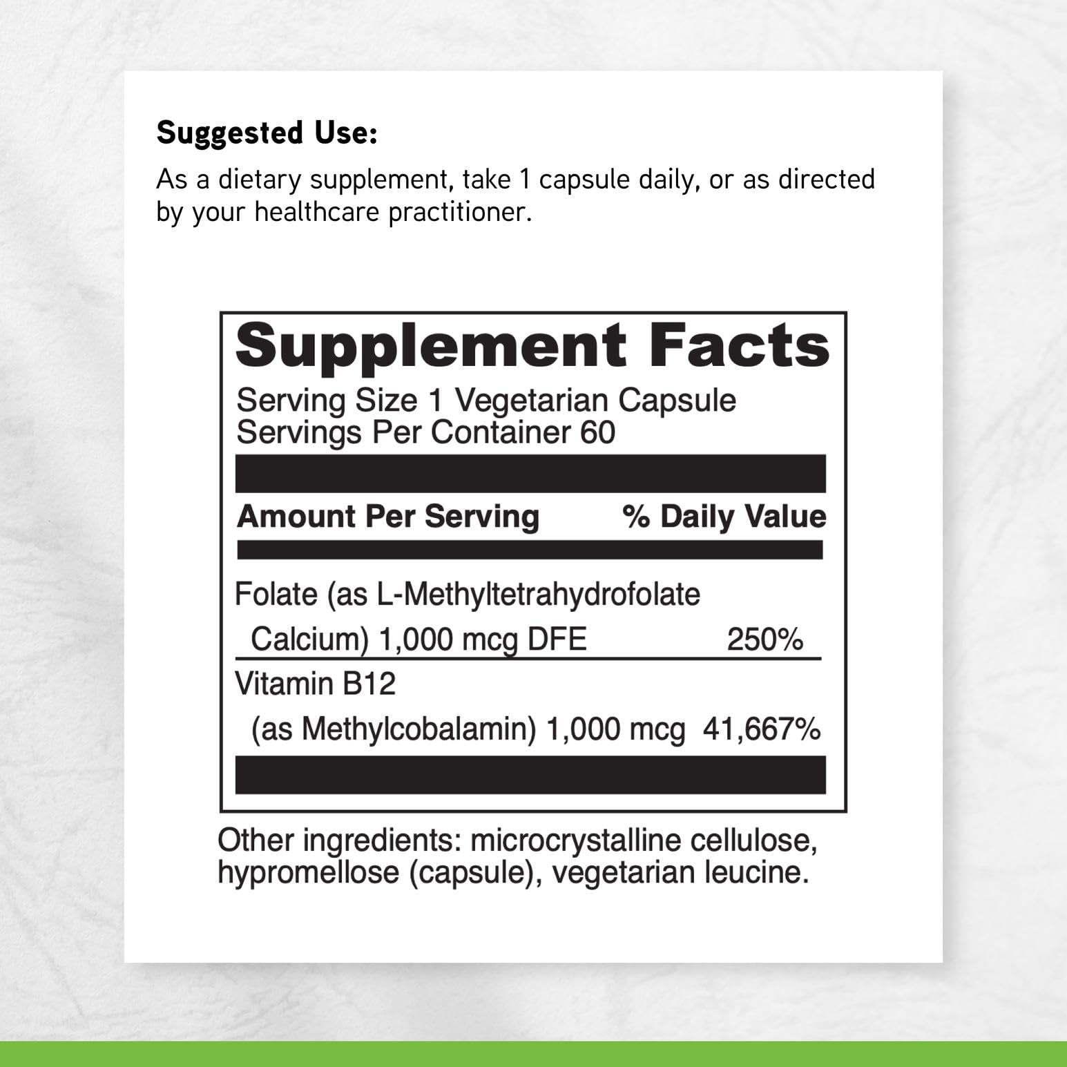 DAVINCI 5-MTHF/B12 MC 2000 Vitamin B12 Supplement on a wooden table