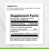 DAVINCI 5-MTHF/B12 MC 2000 Vitamin B12 Supplement on a wooden table