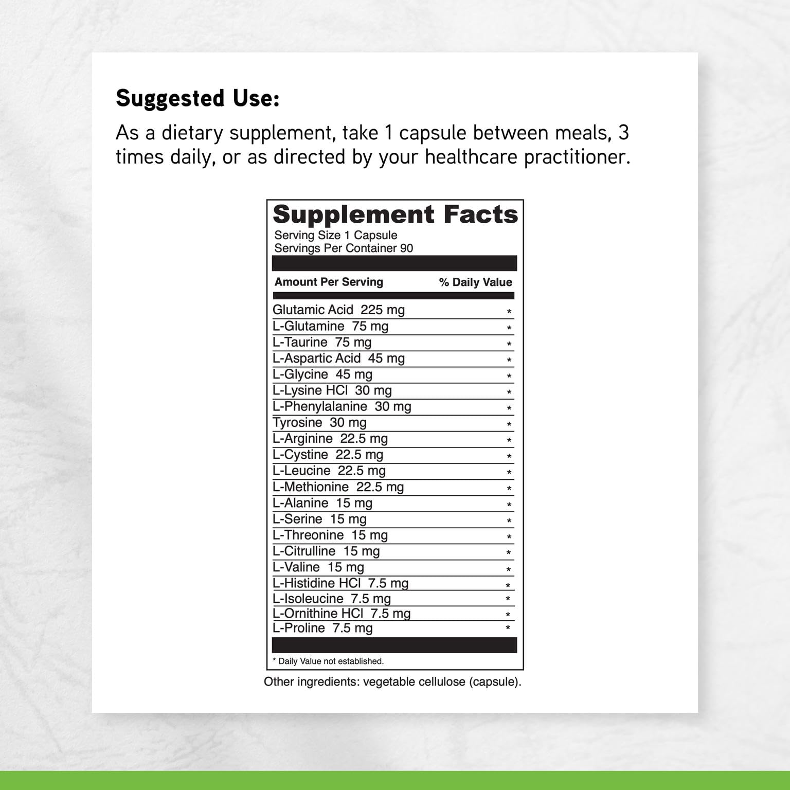 DAVINCI Amino 21 L-Arginine supplement bottle with measuring spoon