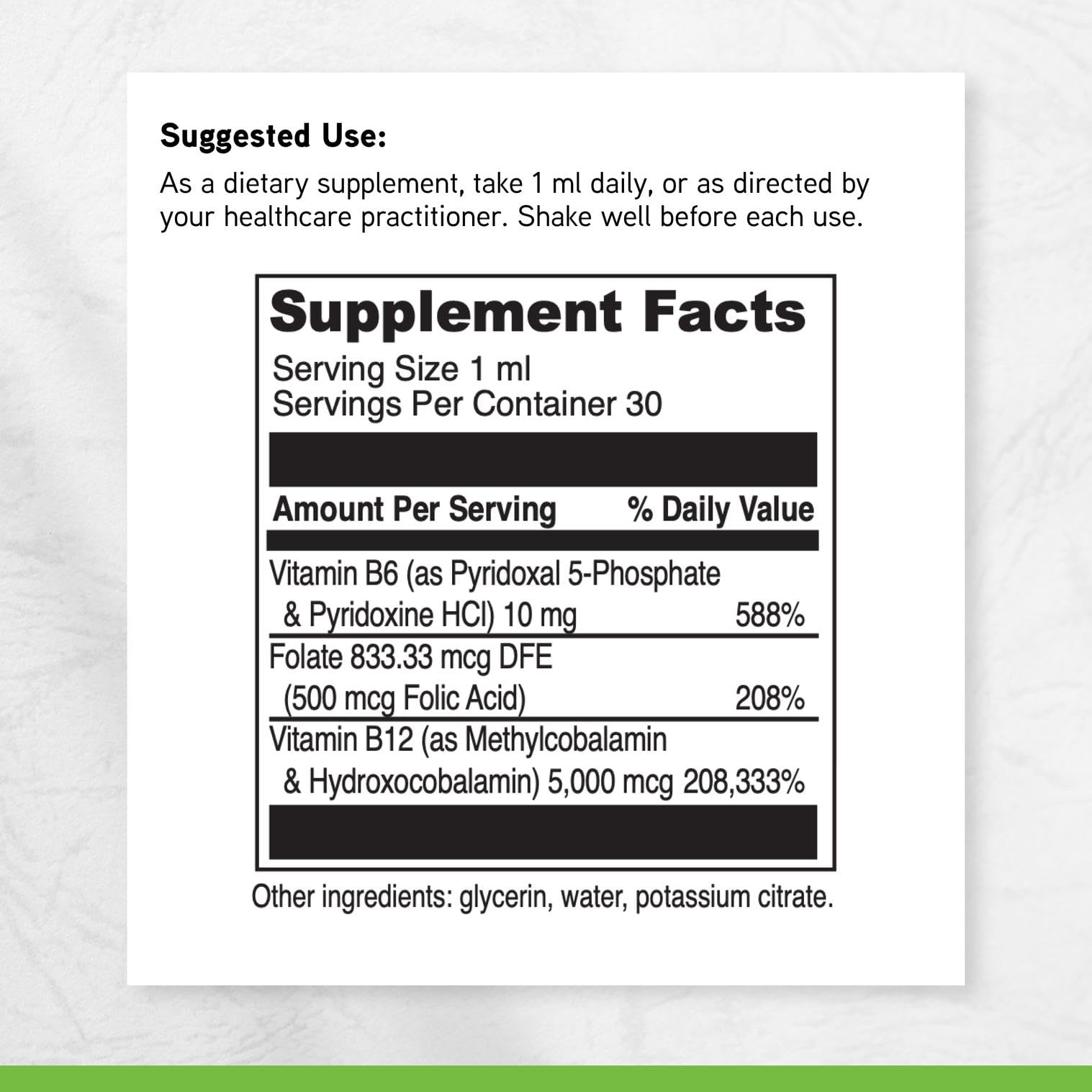 DAVINCI B12 MC Liquid Vitamin B Complex 5000mcg dosage dropper