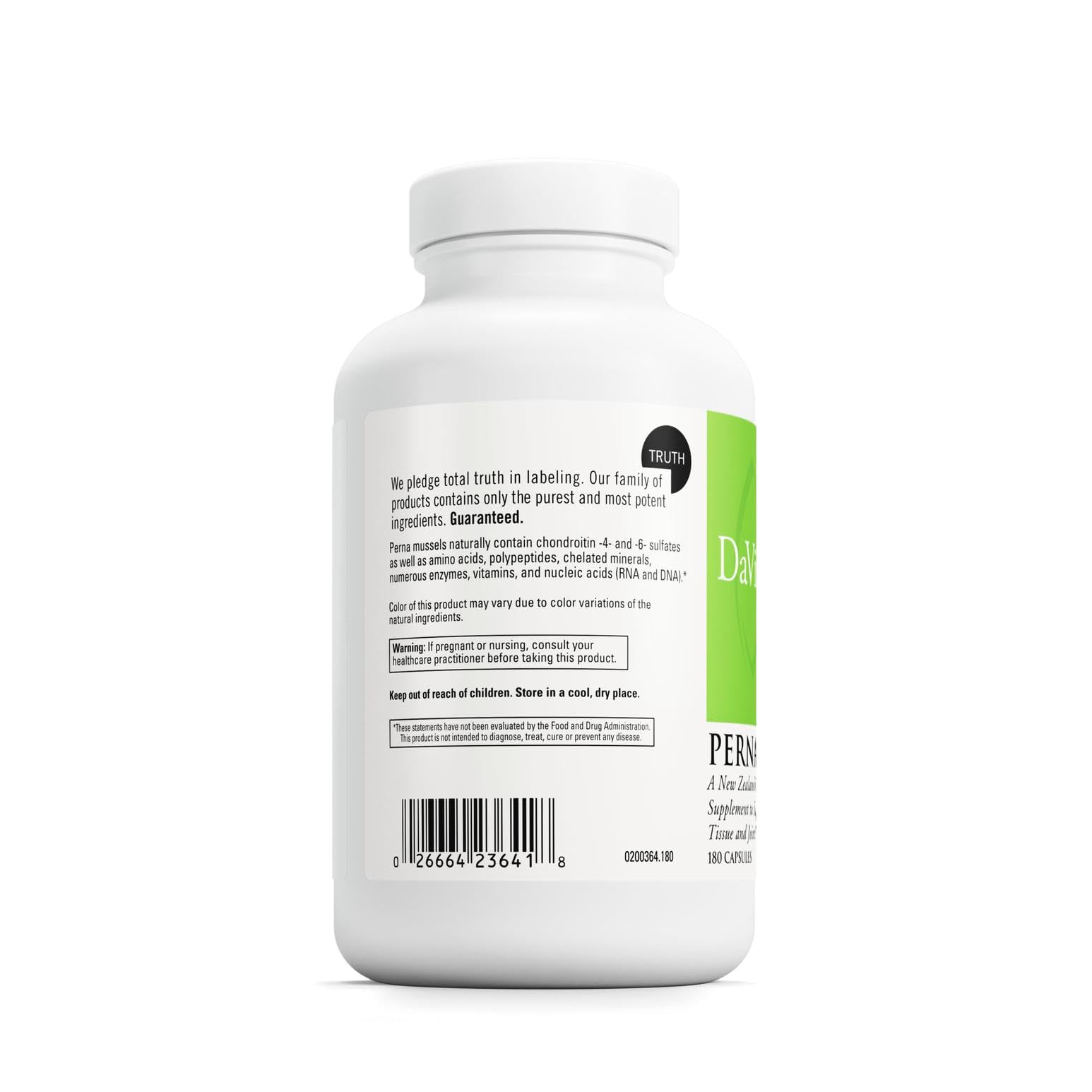 DAVINCI Chondroitin & Glucosamine Supplement 204g capsule close-up