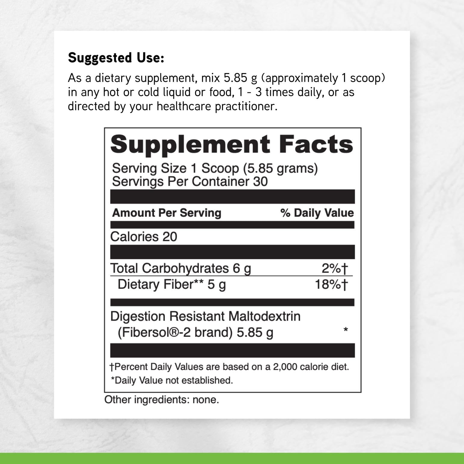 DAVINCI Clearly Fiber supplement in a kitchen setting