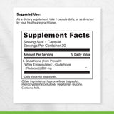 DAVINCI Glutathione Supplement 200mg capsules opened bottle