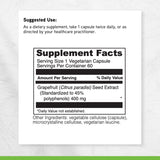 DAVINCI Grapefruit Seed Extract 400mg bottle on a kitchen countertop