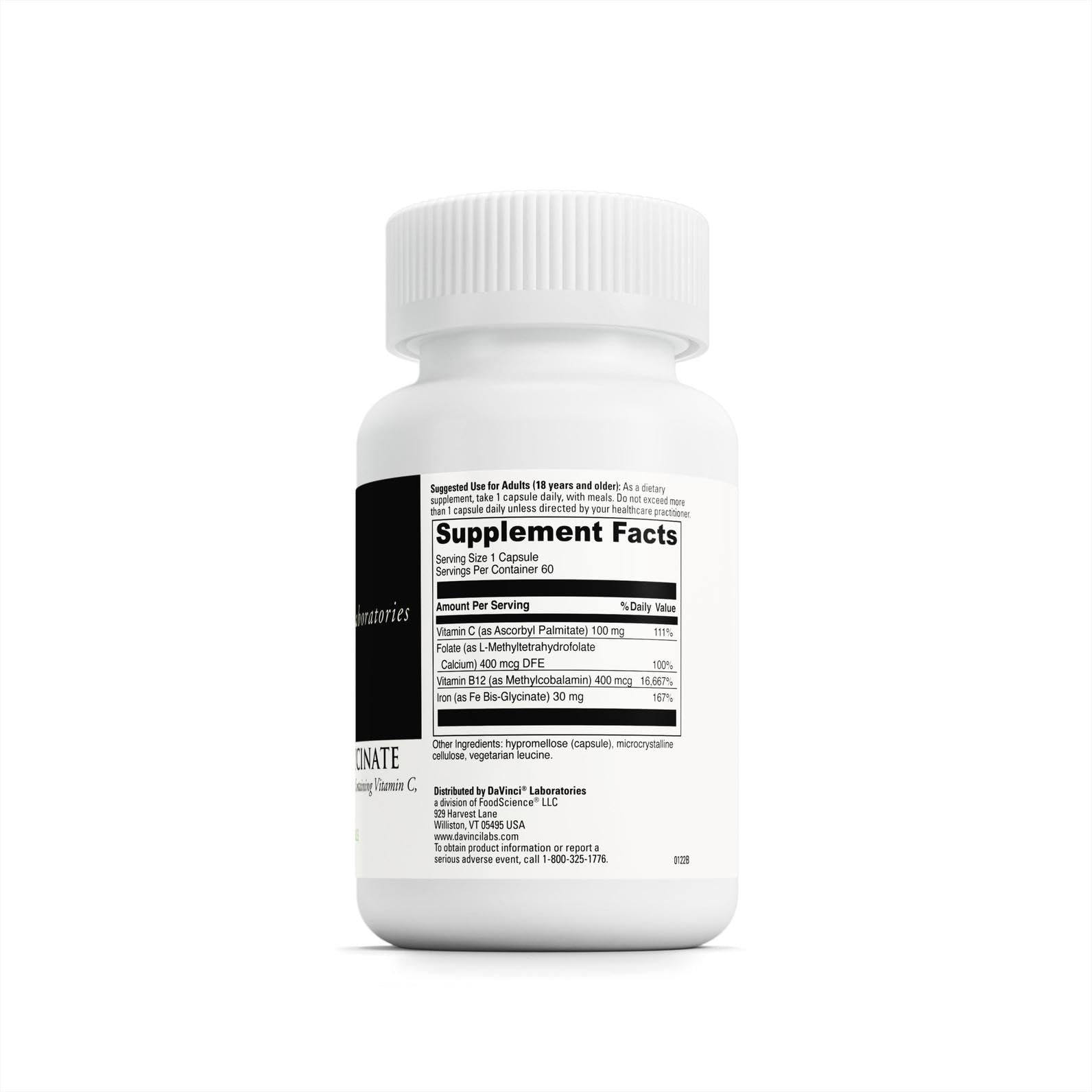 DAVINCI Iron Vitamin Supplement capsule close-up