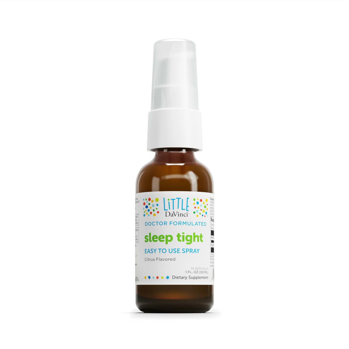 DAVINCI Kids Melatonin Supplement 3mg Citrus 30ml front view