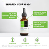 DAVINCI Liposomal Citicoline 250mg supplement back view