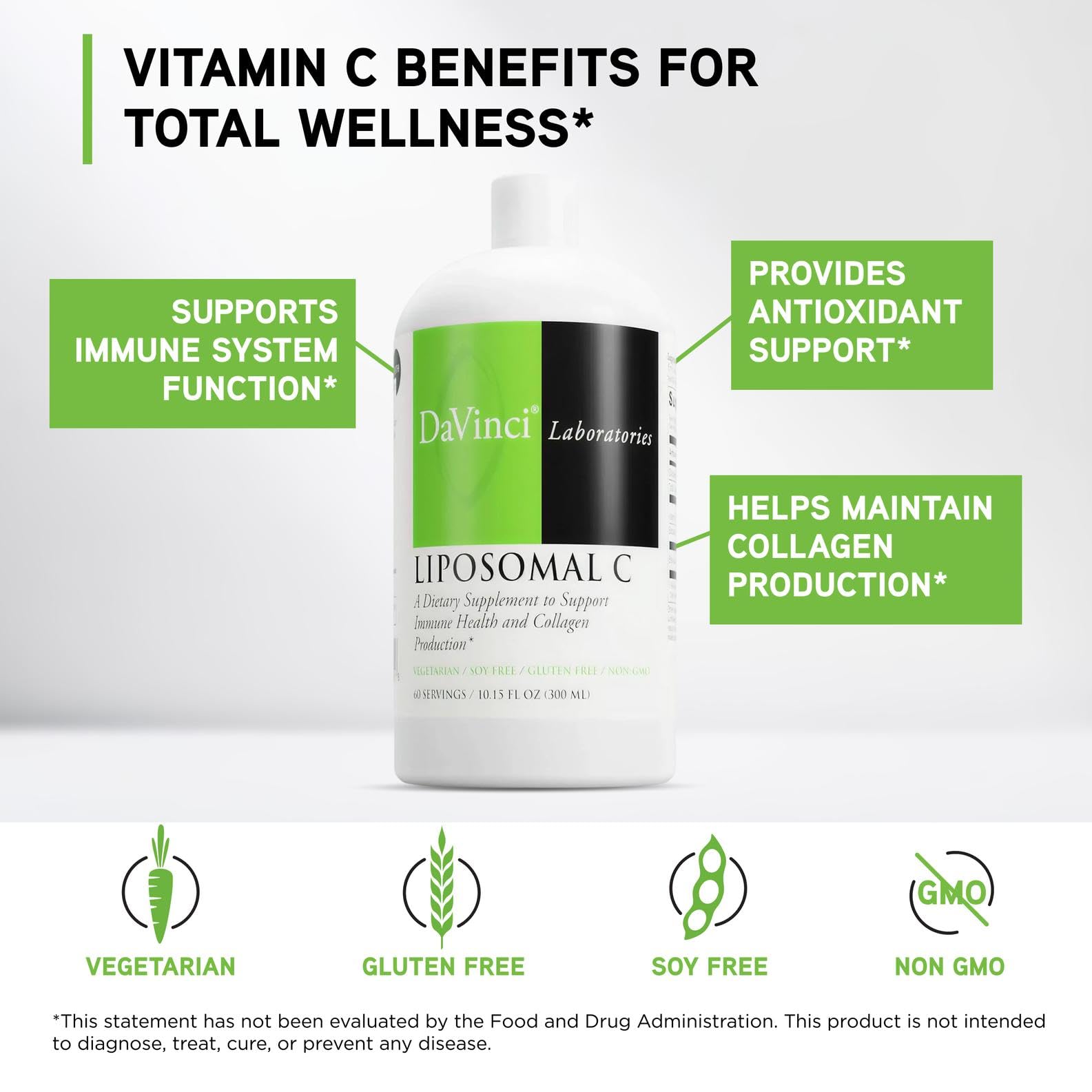 DAVINCI Liposomal Vitamin C Liquid 1250mg packaging