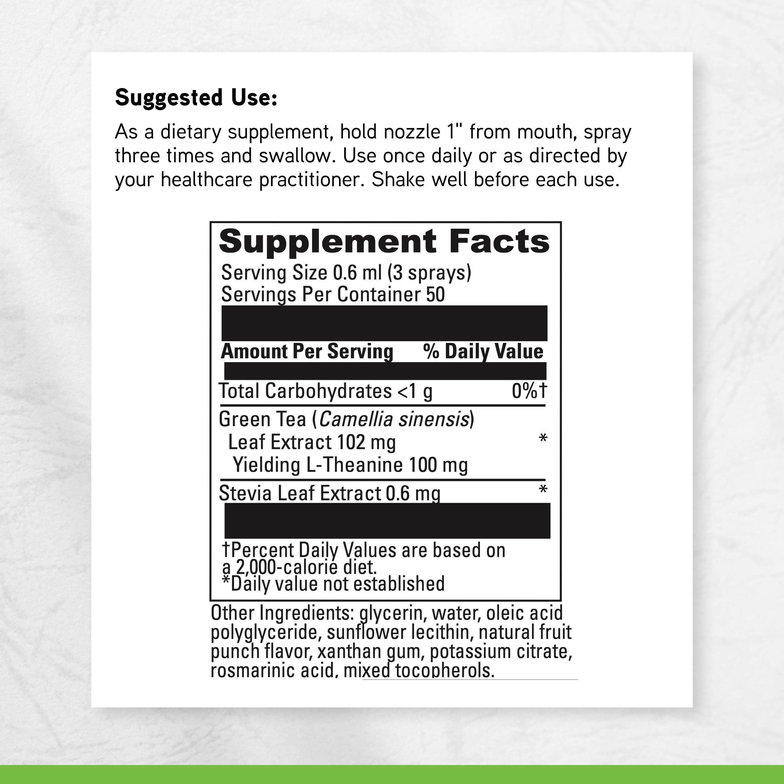 DAVINCI Little Davinci Calm 30 ml supplement ingredients list