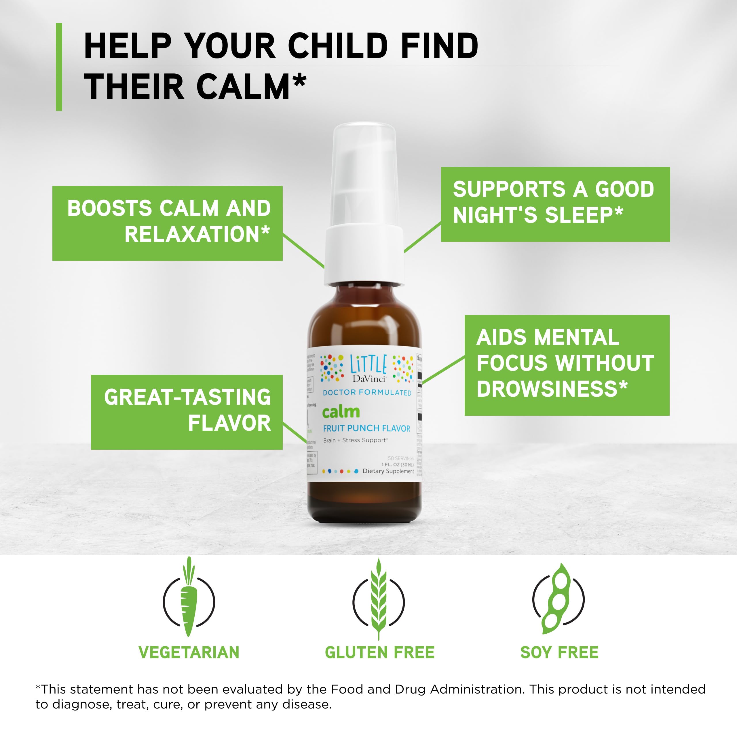DAVINCI Little Davinci Calm 30 ml supplement side view