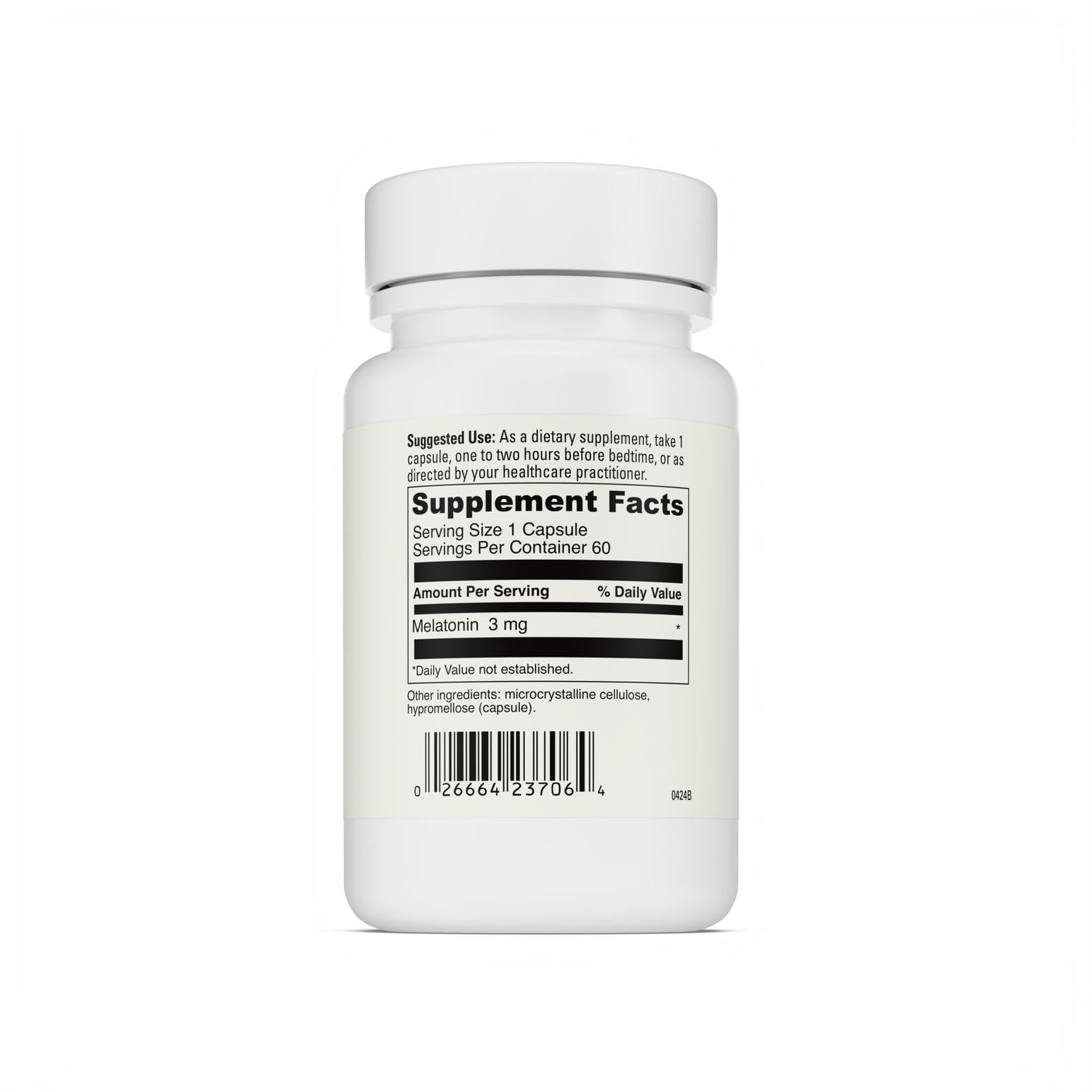 DAVINCI Melatonin-3 60 Capsules side view