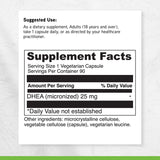 DAVINCI Micronized DHEA 25 mg supplement with measuring spoon